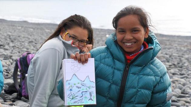 Yuwa football team player Neeta Kumari, 18 ( right) from Hutup village of Ranchi Kayaking in Atlanta , US(HT Photo) Yuwa football team player Neeta Kumari, 18 ( right) from Hutup village of Ranchi Kayaking in Atlanta , US(HT Photo)