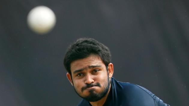 Milinda Siriwardana bowls and he will also be a vital member of the spin bowling department for Sri Lanka. (REUTERS) 