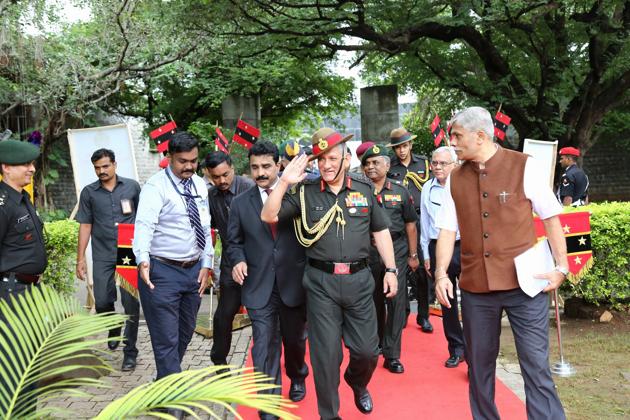 Army Chief General Bipin Rawat in Pune on Saturday.(Rahul Raut/HT Photo) Army Chief General Bipin Rawat in Pune on Saturday.(Rahul Raut/HT Photo)