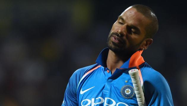 India’s chase got off to a bad start as opener Shikar Dhawan was dismissed in the third over. (AFP) 