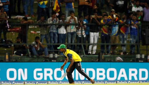 However, crowd trouble stopped the match as Sri Lankan fans were angry with their team’s performance. (REUTERS) 