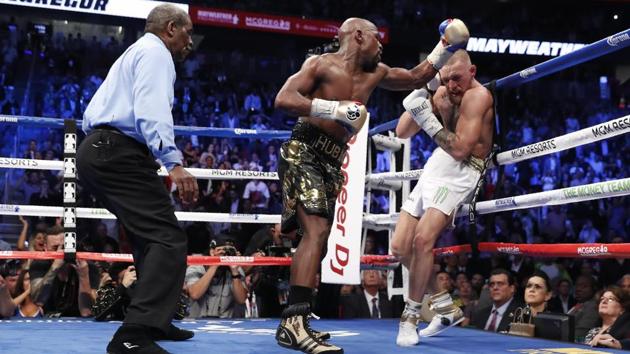 Floyd Mayweather won via a technical knockout in the 10th round of his bout against Conor McGregor. Get Floyd Mayweather vs Conor McGregor, boxing highlights, here.(REUTERS)