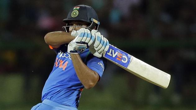 However, Rohit Sharma played a chanceless knock despite India losing wickets at the other end. (AP) 