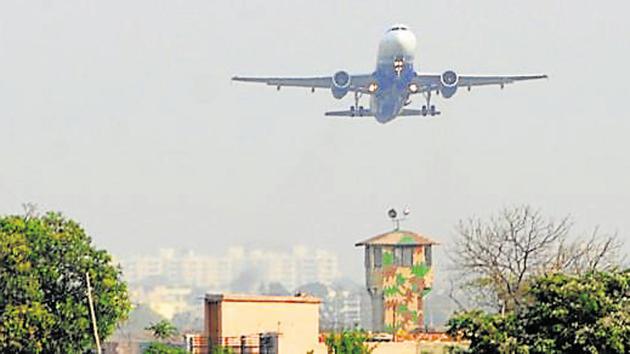 An airplane takes off in Chandigarh. (HT File Photo) An airplane takes off in Chandigarh. (HT File Photo)