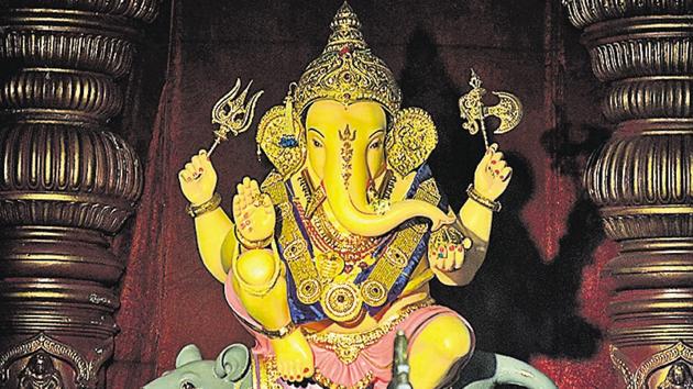 The Guruji Talim Ganpati Mandal. (Ravindra Joshi/HT PHOTO)