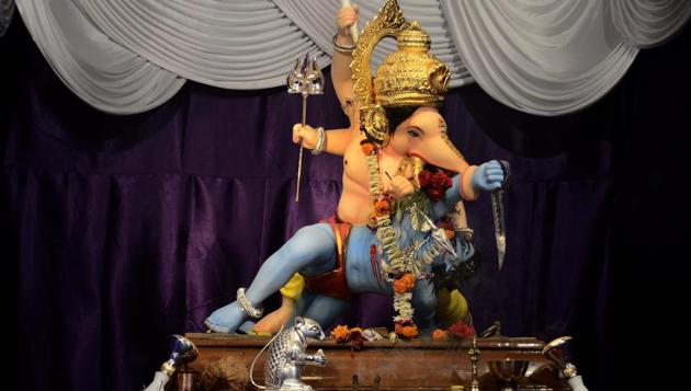 The Bhausaheb Rangari Ganpati Mandal. (Ravindra Joshi/HT PHOTO)