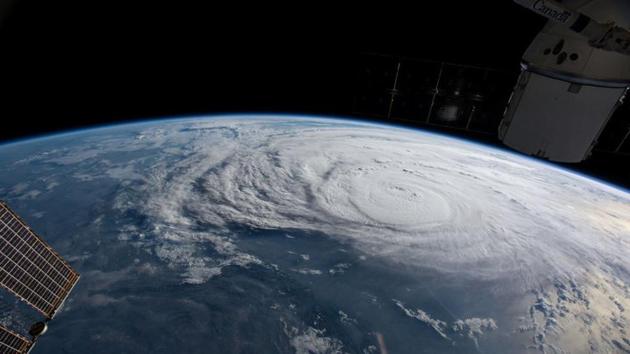 Hurricane Harvey is pictured off the coast of Texas,U.S.from aboard the International Space Station.Schools, airports and office buildings in Houston were ordered shut on Monday as scores of roads were turned into rivers by floods and chest-high water filled numerous neighbourhoods in the low-lying city. (NASA / REUTERS) Hurricane Harvey is pictured off the coast of Texas,U.S.from aboard the International Space Station.Schools, airports and office buildings in Houston were ordered shut on Monday as scores of roads were turned into rivers by floods and chest-high water filled numerous neighbourhoods in the low-lying city. (NASA / REUTERS)
