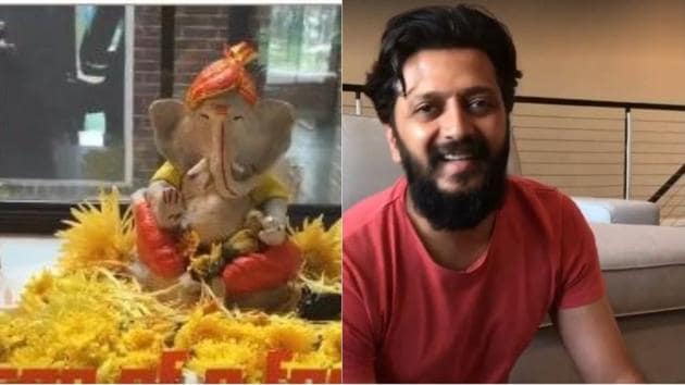 Riteish made a Gnapati idol that can be used a s a planter.
