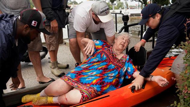 Trump, facing the first big U.S. natural disaster since he took office in January, signed a disaster proclamation on Friday triggering federal relief efforts. Texas Governor Greg Abbott said on Sunday 54 counties had been declared state disaster areas and he plans to add 1,000 more National Guard personnel to the flood battle. (Rick Wilking / REUTERS) Trump, facing the first big U.S. natural disaster since he took office in January, signed a disaster proclamation on Friday triggering federal relief efforts. Texas Governor Greg Abbott said on Sunday 54 counties had been declared state disaster areas and he plans to add 1,000 more National Guard personnel to the flood battle. (Rick Wilking / REUTERS)