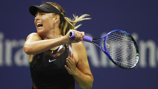In her first Grand Slam match since returning from her doping ban, Sharapova started well against Halep, going on to win the opening set 6-4. (AFP)