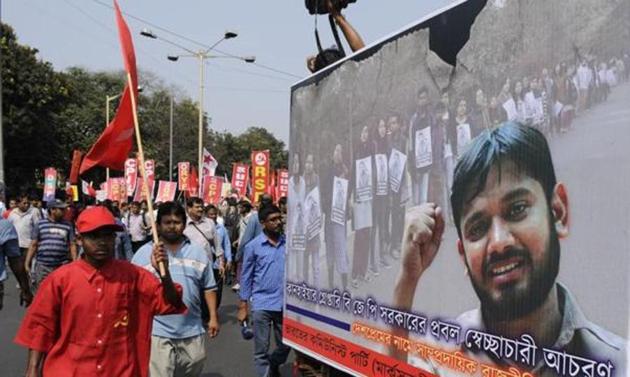Members of various Left youth organisations taking part in a rally in Kolkata. (HT File Photo) Members of various Left youth organisations taking part in a rally in Kolkata. (HT File Photo)
