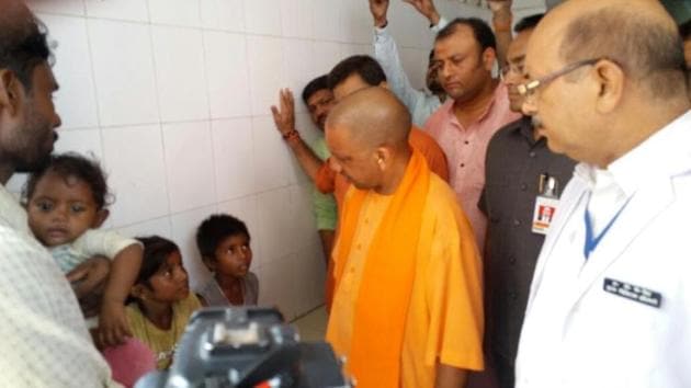 The chief minister instructed the Varanasi DM to ensure enrolment of the children in school. (HT Photo) The chief minister instructed the Varanasi DM to ensure enrolment of the children in school. (HT Photo)