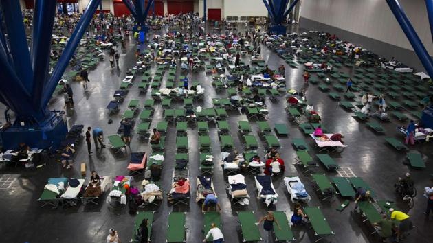 A convention center that has been turned into a shelter run by the Red Cross. A Houston megachurch came under fire for not opening its doors to those seeking shelter after Hurricane Harvey. (AFP) A convention center that has been turned into a shelter run by the Red Cross. A Houston megachurch came under fire for not opening its doors to those seeking shelter after Hurricane Harvey. (AFP)