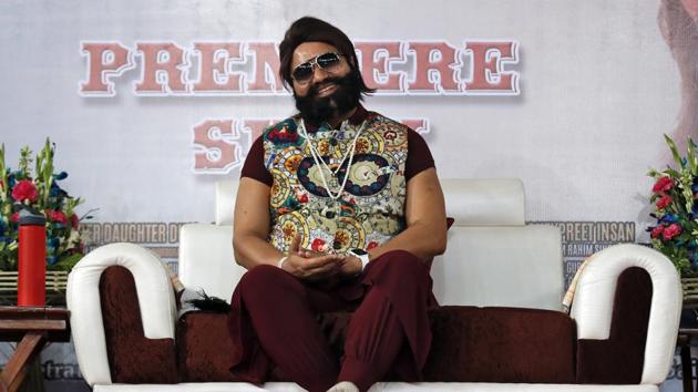 FILE - In this May 17, 2017, file photo, an Indian spiritual guru, who calls himself Dr. Saint Gurmeet Singh Ram Rahim Insan, attends the premiere of the movie "Jattu Engineer" in New Delhi, India. (AP) FILE - In this May 17, 2017, file photo, an Indian spiritual guru, who calls himself Dr. Saint Gurmeet Singh Ram Rahim Insan, attends the premiere of the movie "Jattu Engineer" in New Delhi, India. (AP)