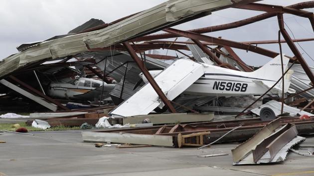 Both of Houston’s major airports were shut down, along with most major highways, rail lines and a hospital, where patients were evacuated over the weekend. More than a quarter of a million customers in the region were also without power by Monday evening. (Eric Gray/ AP) Both of Houston’s major airports were shut down, along with most major highways, rail lines and a hospital, where patients were evacuated over the weekend. More than a quarter of a million customers in the region were also without power by Monday evening. (Eric Gray/ AP)