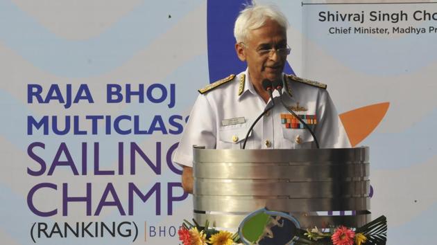 Navy chief, Admiral Sunil Lanba was responding to a question on the standoff on the sidelines of a seminar on Social Media and the Armed Forces. (Mujeeb Faruqui/HT FILE PHOTO) Navy chief, Admiral Sunil Lanba was responding to a question on the standoff on the sidelines of a seminar on Social Media and the Armed Forces. (Mujeeb Faruqui/HT FILE PHOTO)