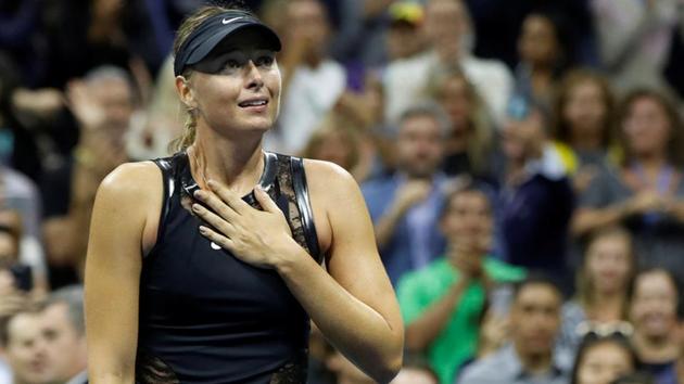 Maria Sharapova needed three sets to down second seed Simona Halep in the first round of the US Open on Monday. (REUTERS)