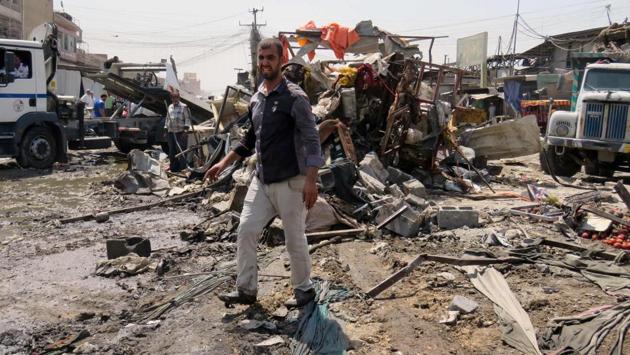It was a thunderous explosion,’said Hussein Kadhim, a 35-year old porter and father of three who was wounded in his right leg. ‘It sounds that the security situation is still uncontrollable and I’m afraid that such bombings will make a comeback.’ (AFP)