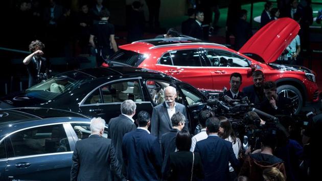 File photo of an automobile show. The new levy is in addition to taxes on the sale of luxury vehicles.(AFP FILE PHOTO)