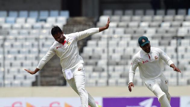For Shakib, the match turned out to be a record-breaking one as he joined an elite list of having taken a five-wicket haul against all current teams in Tests. (AFP)