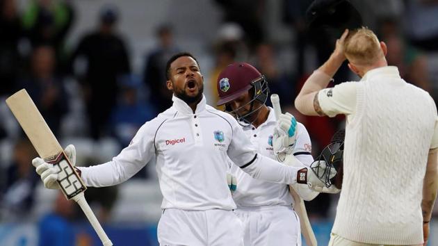Shai Hope’s twin centuries helped West Indies beat England by five wickets and register a Test win on English soil for the first time since 2000. (Action Images via Reuters)