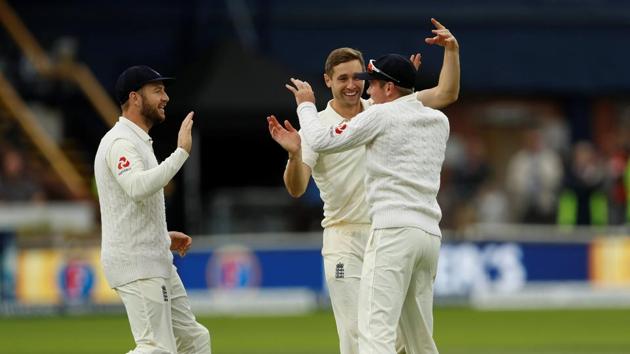 Chris Woakes gave England hope but their chances were dashed by another Hope in the form of Shai. (Action Images via Reuters)