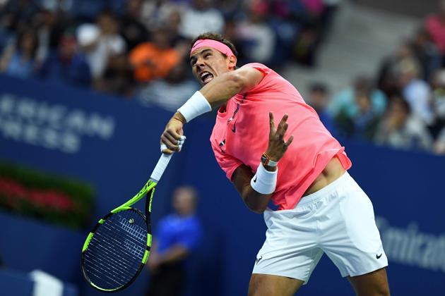 Spain's Rafael Nadal defeated Dusan Lajovic 7-6 (6), 6-2, 6-2 in the first round. (AFP)