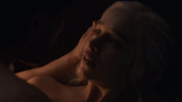 Emilia Clarke in Game of Thrones’ season finale, The Dragon and the Wolf.