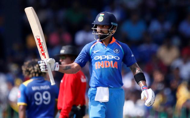Kohli raced to his 29th ODI century and 7th against Sri Lanka. (REUTERS)