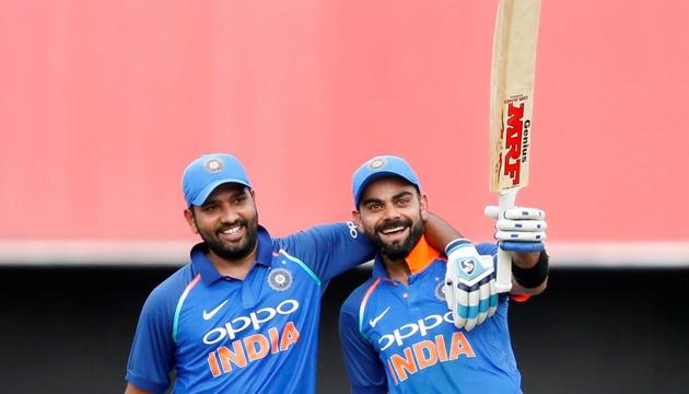 Virat Kohli and Rohit Sharma slammed centuries as India crushed Sri Lanka by 168 runs to go 4-0 up in the five-match series. (REUTERS)