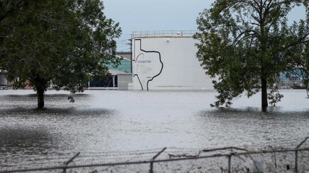 The Arkema Inc. chemical plant is flooded from Tropical Storm Harvey, in Crosby, Texas. The plant, about 25 miles (40.23 kilometers) northeast of Houston, lost power and its backup generators amid Harvey’s dayslong deluge, leaving it without refrigeration for chemicals that become volatile as the temperature rises. (AP Photo) The Arkema Inc. chemical plant is flooded from Tropical Storm Harvey, in Crosby, Texas. The plant, about 25 miles (40.23 kilometers) northeast of Houston, lost power and its backup generators amid Harvey’s dayslong deluge, leaving it without refrigeration for chemicals that become volatile as the temperature rises. (AP Photo)