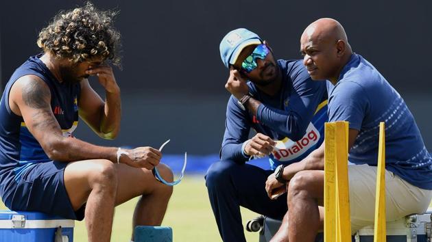 Sri Lankan cricket is going through a crisis after the poor showing in the Test and ODI series vs Indian cricket team, following which the selection led by Sanath Jayasuriya (R) has resigned. Lasith Malinga (L) is also going through a lean patch, and limited-overs skipper Upul Tharanga is under tremendous pressure to at least win the fifth and final ODI as a face-saving measure. (AFP) Sri Lankan cricket is going through a crisis after the poor showing in the Test and ODI series vs Indian cricket team, following which the selection led by Sanath Jayasuriya (R) has resigned. Lasith Malinga (L) is also going through a lean patch, and limited-overs skipper Upul Tharanga is under tremendous pressure to at least win the fifth and final ODI as a face-saving measure. (AFP)