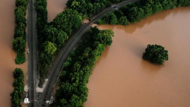 At least 44 people were feared dead in six counties including and around Houston, officials said with another 19 still missing. According to county officials 70% of Harris County  which encompasses Houston was covered with 18 inches of water. (Adrees Latif  / REUTERS) 