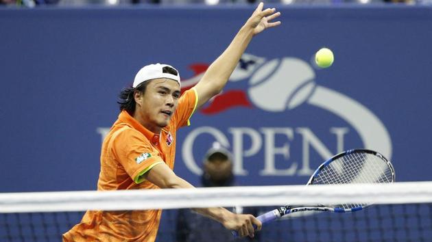 Taro Daniel won the first round, but Nadal was able to clinch the match 4-6, 6-3, 6-2, 6-2. (AP) Taro Daniel won the first round, but Nadal was able to clinch the match 4-6, 6-3, 6-2, 6-2. (AP)