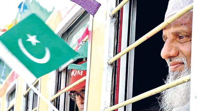 A Pakistani passenger aboard the Thar Express.(HT File Photo)