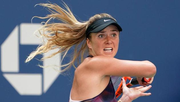 Ukraine's Elina Svitolina returns the ball to Russia's Evgeniya Rodina. (AFP) Ukraine's Elina Svitolina returns the ball to Russia's Evgeniya Rodina. (AFP)