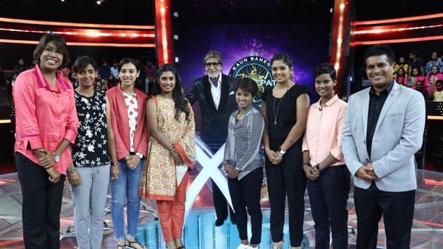Mithali Raj’s Indian women’s cricket team were part of the popular TV quiz show ‘Kaun Banega Crorepati’ hosted by Bollywood superstar Amitabh Bachchan.(Twitter)