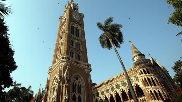 Mumbai, India - May 12, 2015: Restoration of The Library and Rajabai Clock Tower at University of Mumbai, Churchgate in Mumbai, India, on Tuesday, May 12, 2015. (Photo by Kunal Patil/ Hindustan Times) (HT File Photo) Mumbai, India - May 12, 2015: Restoration of The Library and Rajabai Clock Tower at University of Mumbai, Churchgate in Mumbai, India, on Tuesday, May 12, 2015. (Photo by Kunal Patil/ Hindustan Times) (HT File Photo)