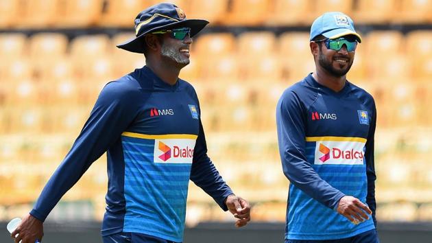With 137 runs in four games, Angelo Mathews has been Sri Lanka’s highest run-scorer in the series so far. (AFP)