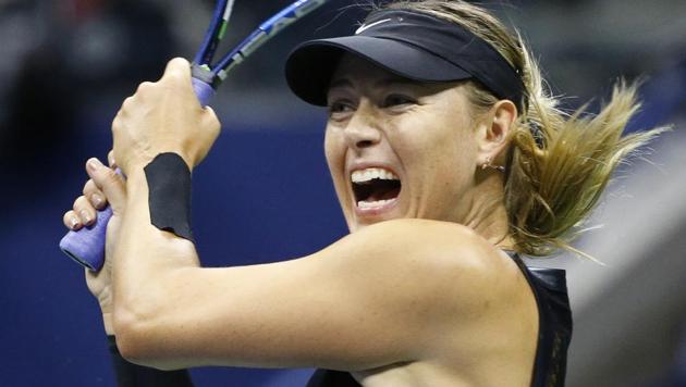 Maria Sharapova, of Russia, follows through on a shot to Sofia Kenin, during their US Open encounter. (AP) Maria Sharapova, of Russia, follows through on a shot to Sofia Kenin, during their US Open encounter. (AP)