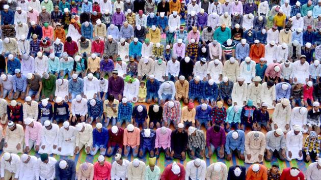 Id-ul-Zuha or Eid-al-Adha, also known as the sacrifice feast or Bakr-Id, is the second of the two Muslim holidays celebrated worldwide each year. (Sameer Sehgal/HT )