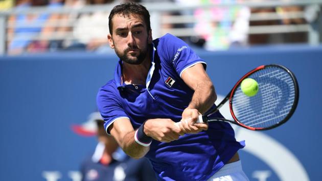 Croatia's Marin Cilic returns the ball to Argentina's Diego Schwartzman during their third round IS Open encounter. (AFP) Croatia's Marin Cilic returns the ball to Argentina's Diego Schwartzman during their third round IS Open encounter. (AFP)