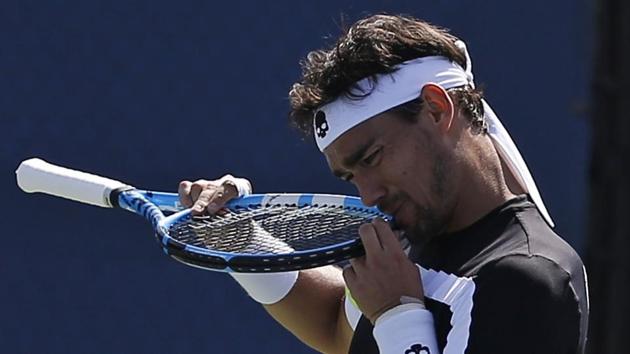 Fabio Fognini has been handed a suspension and a $24,000 fine for unsportsmanlike conduct.(AP)