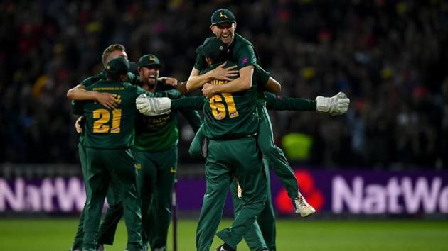 Notts Outlaws defeated Birmingham Bears to win the Natwest T20 Blast on Saturday.(Natwest T20 Blast)