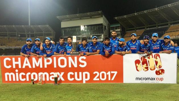 Virat Kohli slammed his 8th ton vs Sri Lanka while Bhuvneshwar Kumar took his maiden five-wicket haul as India whitewashed the hosts 5-0. (Twitter )