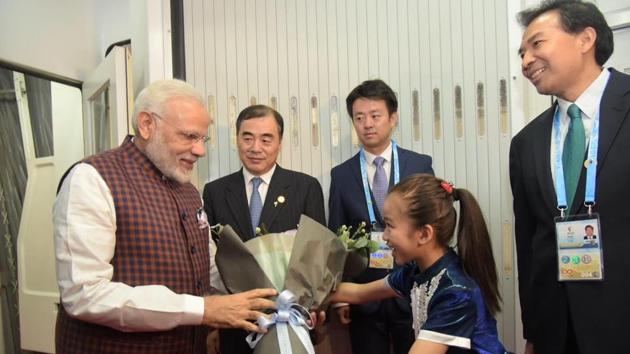 Prime Minister Narendra Modi arrives at Xiamen Gaoqi International Airport for BRICS summit on Sunday. (Twitter/MEA) Prime Minister Narendra Modi arrives at Xiamen Gaoqi International Airport for BRICS summit on Sunday. (Twitter/MEA)