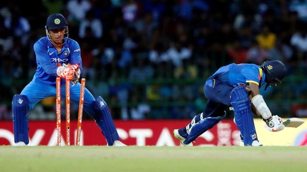 MS Dhoni also became the first wicketkeeper to 100 stumpings in ODI cricket. (REUTERS)