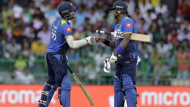 Lahiru Thirimanne and Angelo Mathews put together a 100-run stand, giving Sri Lanka some hope. (AP)