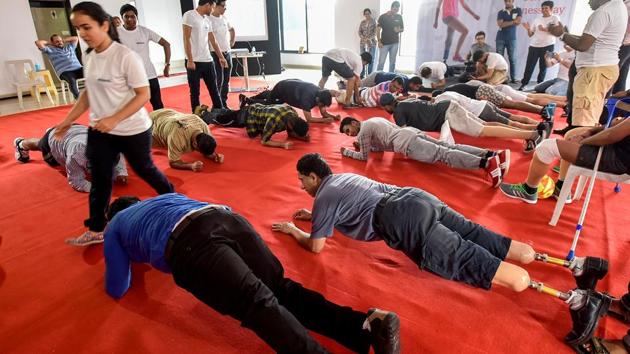 Time for some warm-up. (Kunal Patil/HT Photo) 