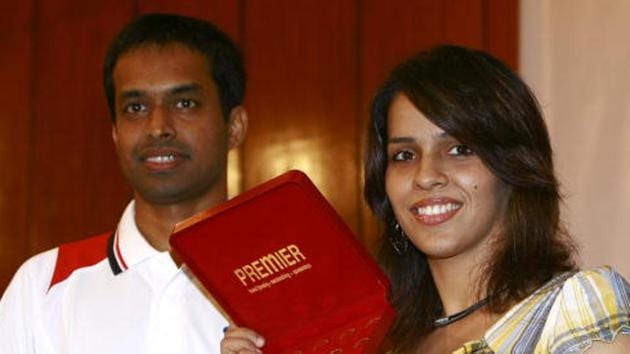 ndian badminton player Saina Nehwal (R) has decided to start training with former coach Pullela Gopichand. (Getty Images file photo) ndian badminton player Saina Nehwal (R) has decided to start training with former coach Pullela Gopichand. (Getty Images file photo)